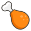 Poultry Leg Element from Kawaii Emoji Set
