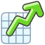 Chart Increasing Emoji from Kawaii Emoji Set