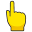 U+1F446 emoji - Free transparent PNG, SVG. No Sign up needed.