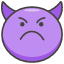 Angry Face With Horns emoji - Free transparent PNG, SVG. No sign up needed.