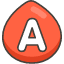 A Button Blood Type Emoji from Kawaii Emoji Set