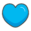 Blue Heart Emoji from Kawaii Emoji Set