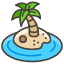 Desert Island Element from Kawaii Emoji Set