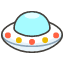 Flying Saucer B Element from Kawaii Emoji Set