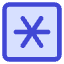 Asterisk Square 2 Icon from Core Duo Set