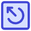 Power Off Square Icon from Core Duo Set