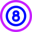 Magic 8 Ball Icon from Core Neon Set