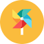 Windmill Paper Icon from Kameleon Colors Set