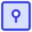 Keyhole Lock Square Icon from Core Duo Set