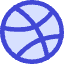 Dribble Logo Icon from Core Duo Set