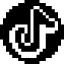Logo Social Media Tiktok Circle Icon from Pixel - Free Set