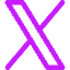 X Twitter Logo Icon from Core Neon Set