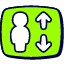 Elevator Lift Icon from Stickies Duo Set
