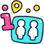 Information Toilet Location Icon from Stickies Colors - Free Set