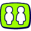 Toilet 2 Icon from Stickies Duo Set