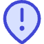 Location Hazard Attention Pin Icon from Core Duo Set