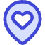 Location Heart Pin Icon from Core Duo Set