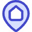 Location Pin Building Home Icon from Core Duo Set