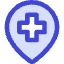 Location Pin Medical Hospital 1 Icon from Core Duo Set