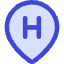 Location Pin Medical Hospital 2 Icon from Core Duo Set