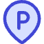 Location Pin Transport Parking Area Icon from Core Duo Set