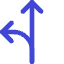 Navigation Arrow Fork Left Icon from Core Duo Set