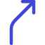 Navigation Arrow Turn Slight Right Icon from Core Duo Set