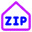 Zip Code Address Icon from Core Neon Set