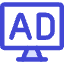 Broadcast Advertising Monitor Icon from Core Duo Set