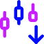 Trading Pattern Down Icon from Core Neon Set