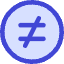 Not Equal Sign Circle Icon from Core Duo Set