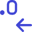 Number Decimal Reduce Icon from Core Duo Set