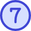 Number Seven Circle Icon from Core Duo Set
