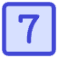 Number Seven Square Icon from Core Duo Set