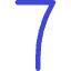 Number Seven Icon from Core Duo Set