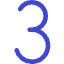 Number Three Icon from Core Duo Set