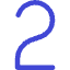 Number Two Icon from Core Duo Set