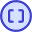 Square Brackets Circle Icon from Core Duo Set