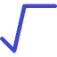 Square Root Sign Icon from Core Duo Set