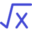 Square Root X Icon from Core Duo Set
