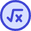 Square Root X Circle Icon from Core Duo Set