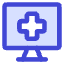 Online Medical Service Monitor Icon from Core Duo Set
