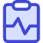 Heart Rate Clipboard Icon from Core Duo Set