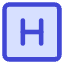 Hospital Sign Square Icon from Core Duo Set