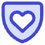 Shield Heart Care Protection Icon from Core Duo Set
