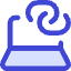 Laptop Personal Hotspot Icon from Core Duo Set