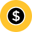 Dollar Coin Icon from Kameleon Pop Set