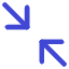 Line Arrow Shrink Diagonal 2 Icon from Core Duo Set