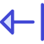 Triangle Arrow Left Return Icon from Core Duo Set