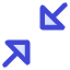Triangle Arrow Shrink Diagonal 1 Icon from Core Duo Set